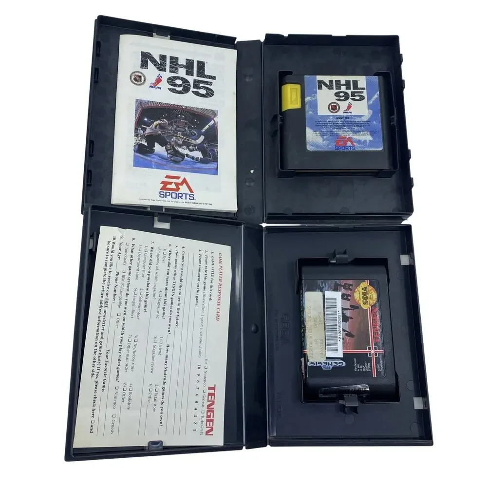 Sega Genesis Console 16 Bit Model 1601 with 6 Games & 1 Controller Tested Works